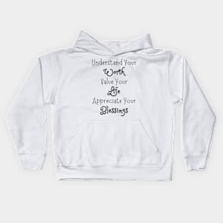 Understand Your Worth Kids Hoodie